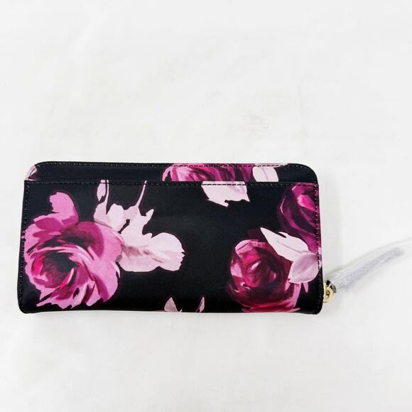 [Kate Spade] Neda Wilson Road Rose Symphony Zip Around Nylon Wallet NWT Floral - Picture 4 of 8
